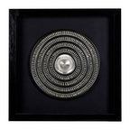 Framed Silver Disc Wall Art