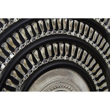 Framed Silver Disc Wall Art