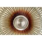 Framed Silver Round Carving Wall Art