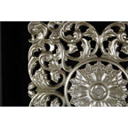 Framed Silver MDF Filigree Carving Wall Art