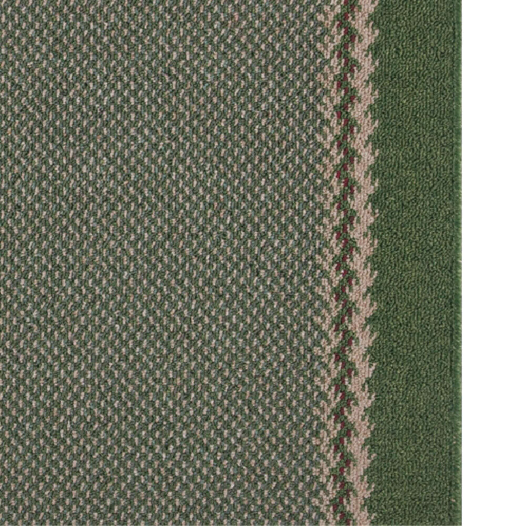 Washable Designer Bordered Green Rug