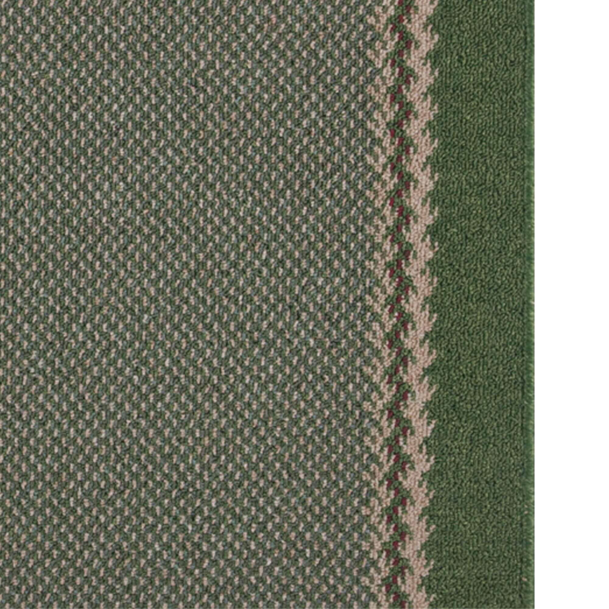 Washable Designer Bordered Green Rug