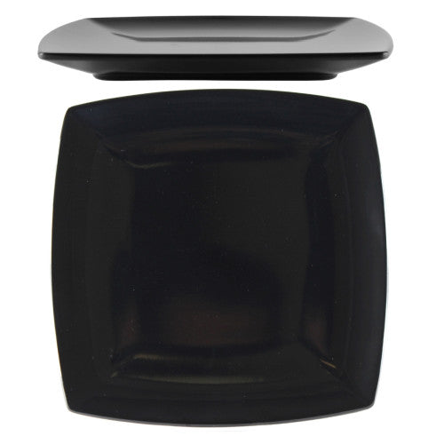 Classic Black Square Melamine Plate 150mm / 6in - Pack Of 12