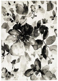 Watercolour Floral Design Rug - Grey 160X230 cm