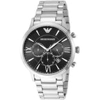 Emporio Armani AR11208 Giovanni Men's Silver & Black Watch