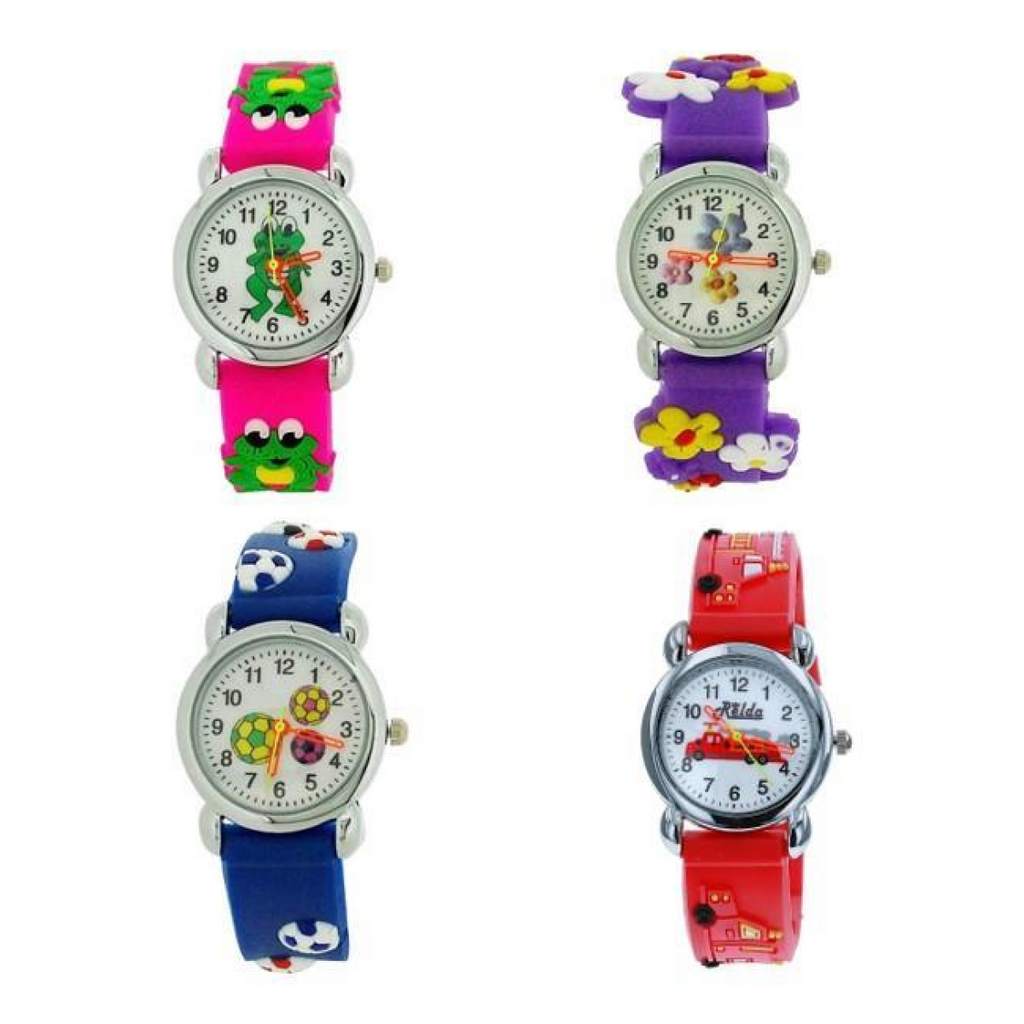 Children's Analogue Watch - Assorted Silicone and Velcro Straps