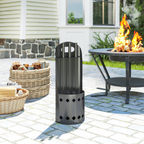 4 PCS Fireplace Companion Set, Metal Fireside Companion Set, Black