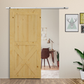 Modern Sliding Barn Door Hardware Kit Track System Gear Set Divider