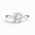 2 ct Round Solitaire Moissanite Engagement Ring in Sterling Silver