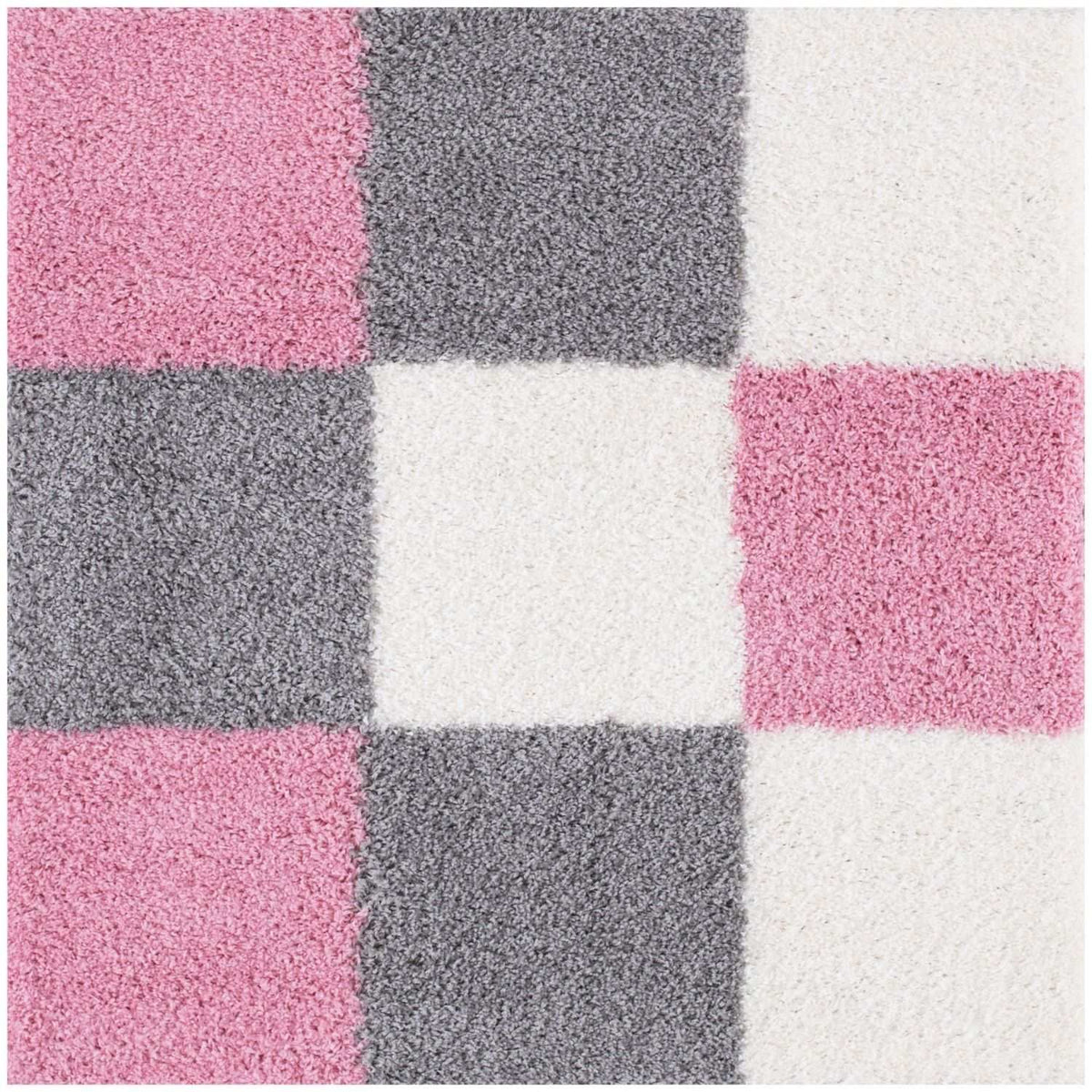 Myshaggy Geometric Pink Rug 120X120 cm
