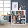 9 Cube Storage Cupboard Bookcase Bookshelf Home Office, White