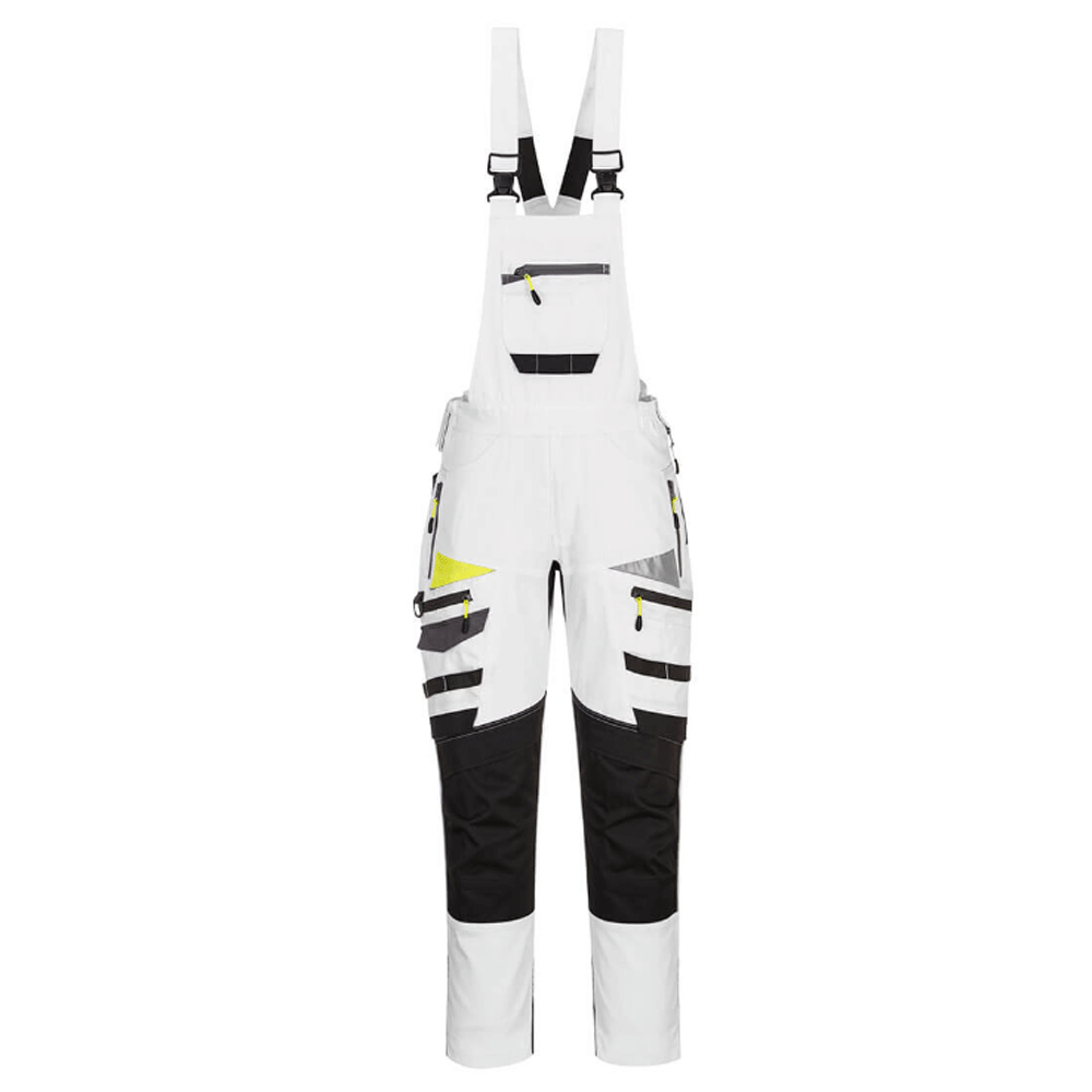 Portwest DX441 DX4 Stretch Kneepad Work Bib & Brace Various Colours White Grey