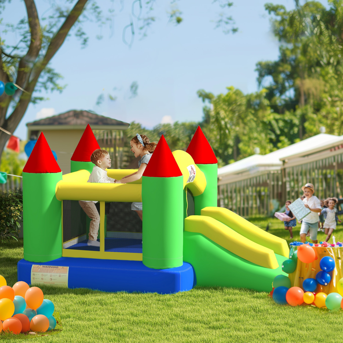 Bouncy Castle with Slide - Durable Inflatable Jumper for Kids