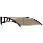 Door Canopy (Brown Sheet & Black Bracket) 75 L x 120 W x 23 H cm