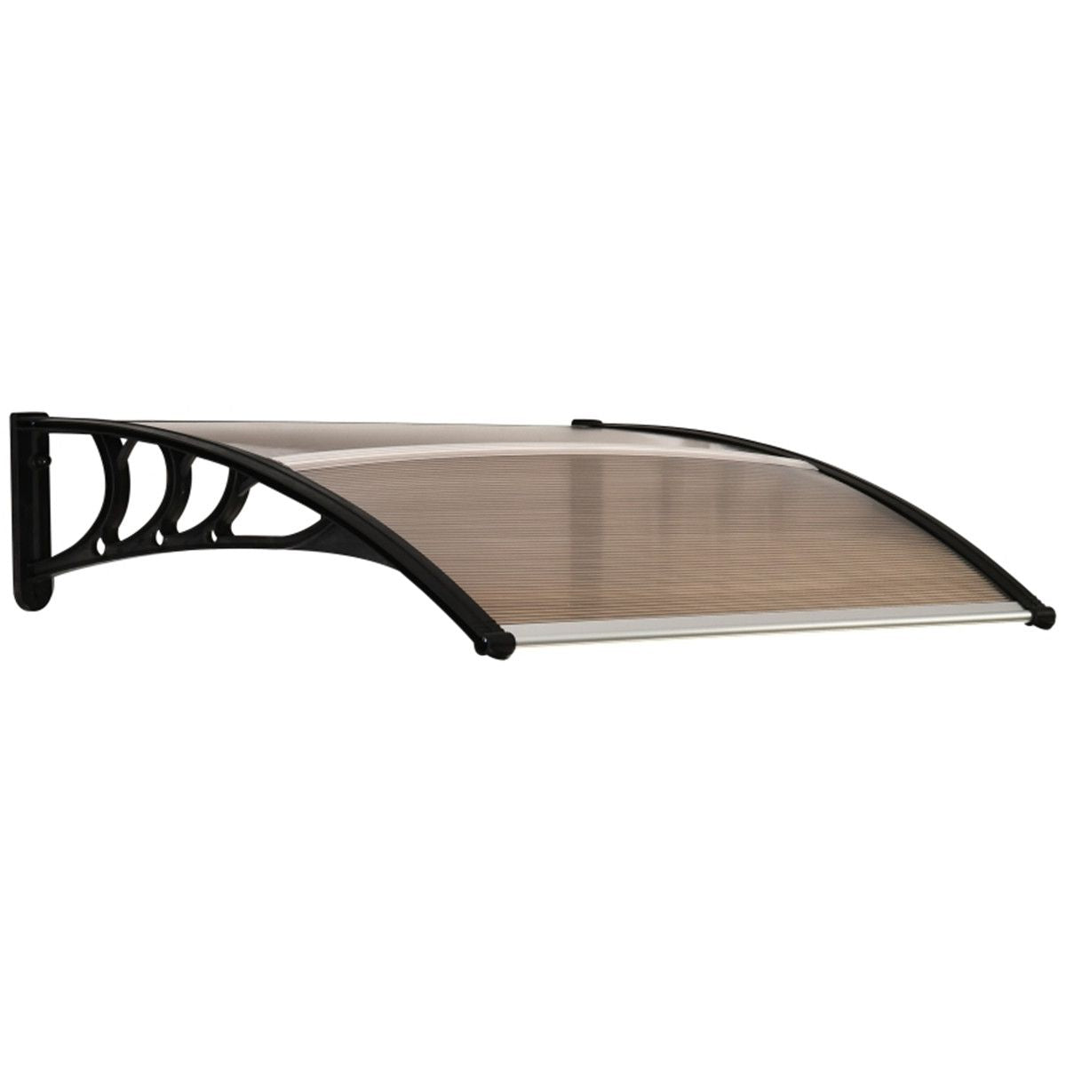 Door Canopy (Brown Sheet & Black Bracket) 75 L x 120 W x 23 H cm