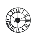 Stunning 60CM Roman Metal Clock in Black:, Attention to Detail. Statement Piece for any Room!