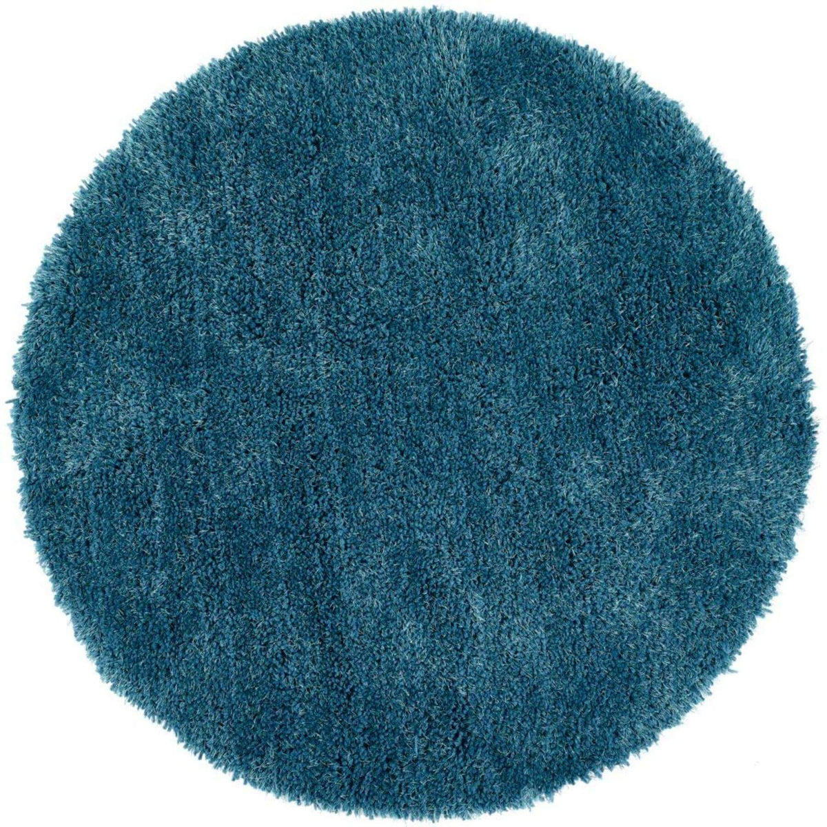 Chicago Dark Teal Shaggy Rug Ø 133 cm