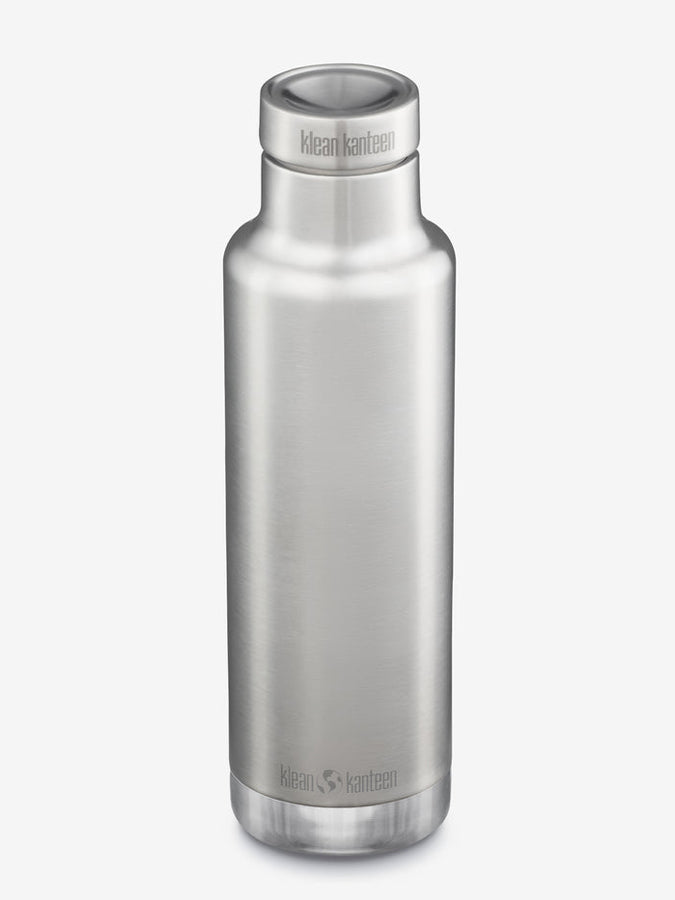 Klean Kanteen 750ml Classic Insulated Bottle With Pour Through Cap Brushed Stainless