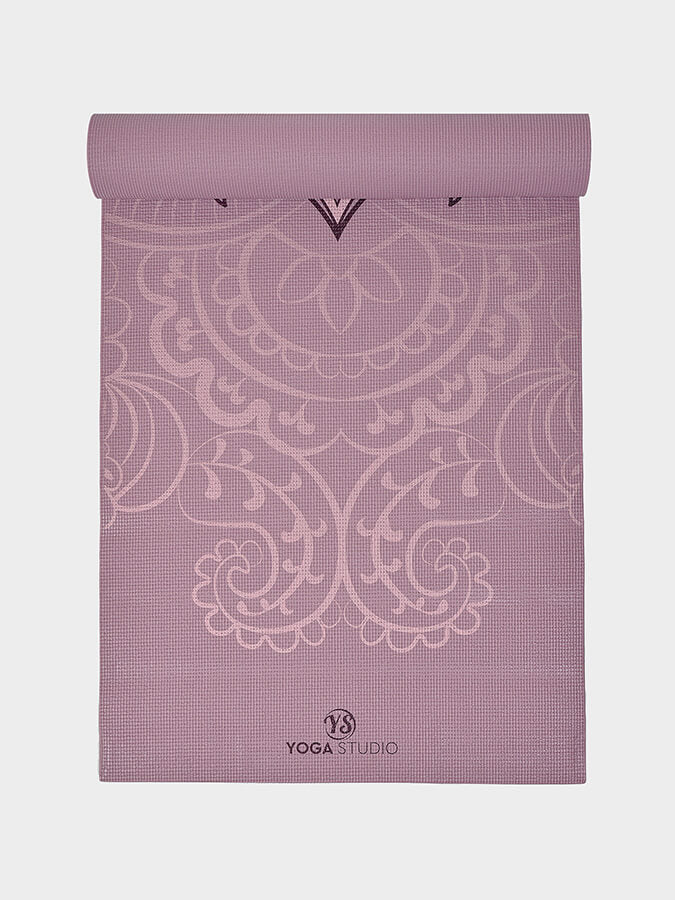 Designed Reversible Sticky Yoga Mat 6mm Lotus Dusty Pink