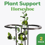 2pc 99cm Horseshoe Metal Plant Support Stakes for Garden Plants