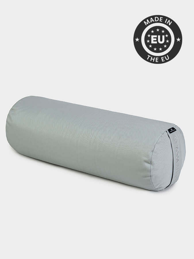 Yoga Studio Organic Buckwheat Yoga Bolster – Meditation & Restorative Support Light Grey