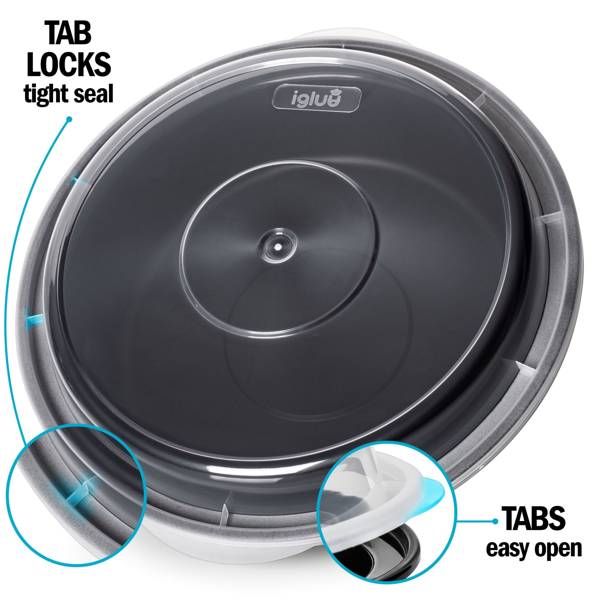 Round Reusable Containers with Airtight Lids - 828ml