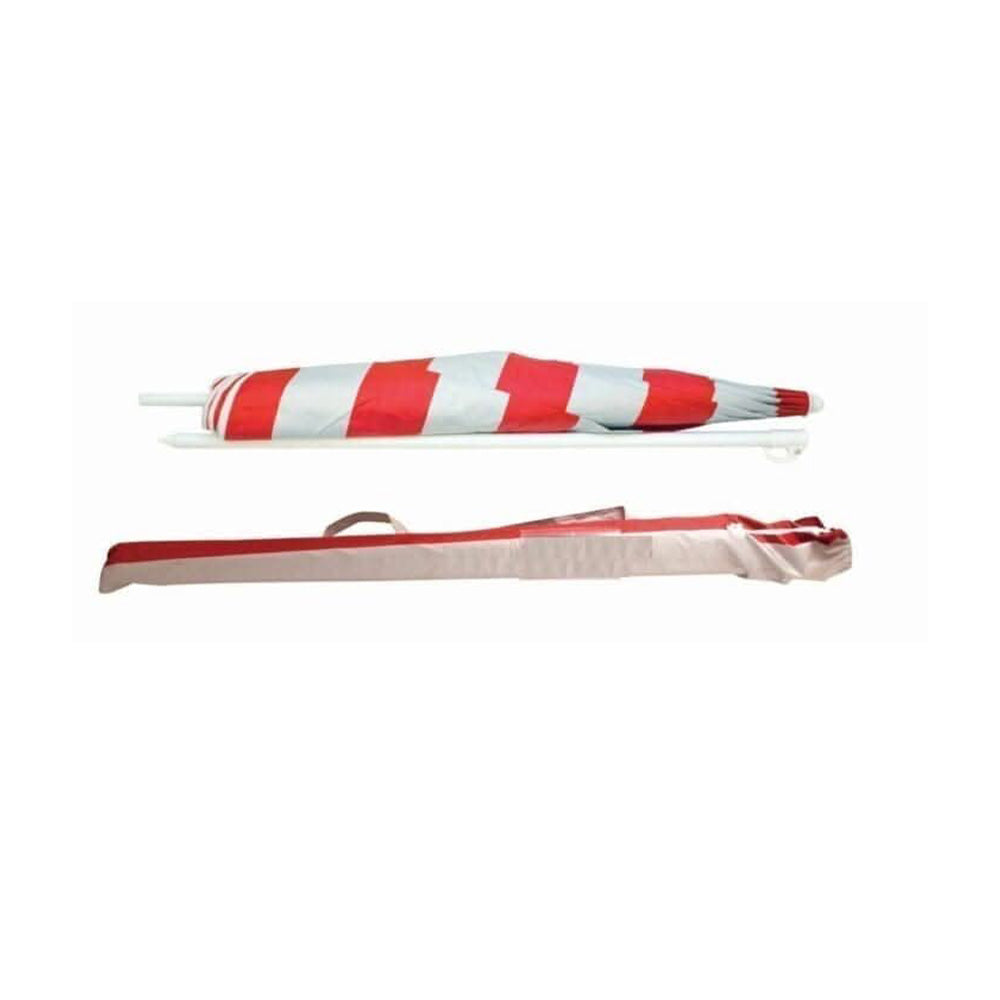 1.7m Garden Parasol Outdoor Tilt Umbrella Canopy - Red and White