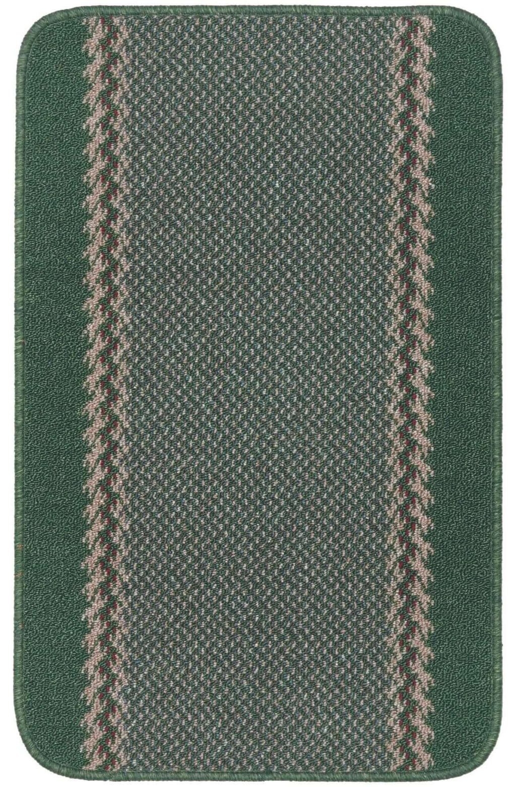 Washable Designer Bordered Green Rug