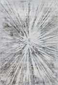 Abstract Burst Grey Rug