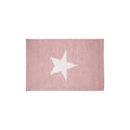 Pink and White Star Rug