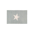 Grey and White Star Rug