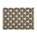 Large Cream Rug with Arrow Motif
