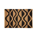 Small Black Wave Pattern Rug