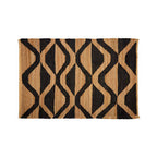 Small Black Wave Pattern Rug
