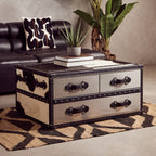 Small Black Wave Pattern Rug