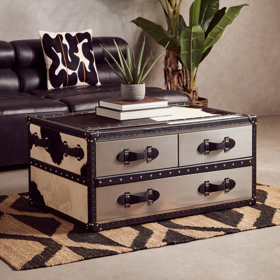 Small Black Wave Pattern Rug