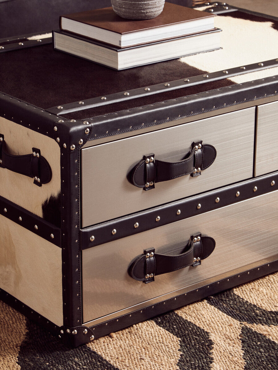 Small Black Wave Pattern Rug