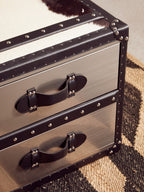 Small Black Wave Pattern Rug