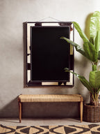Small Black Wave Pattern Rug