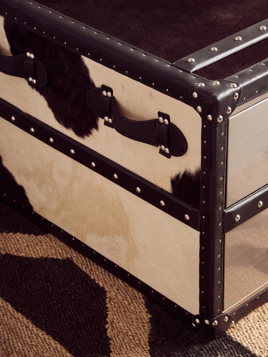Small Black Wave Pattern Rug