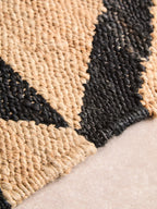 Large Black Wave Pattern Rug