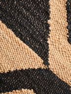 Large Black Wave Pattern Rug