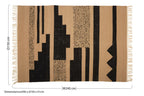 Large Sand and Black Braided Rug