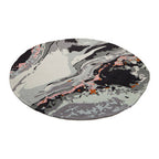 Round Hand-Tufted Abstract Rug