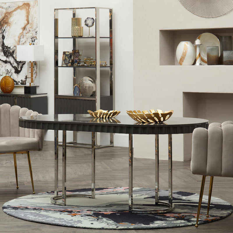Round Hand-Tufted Abstract Rug