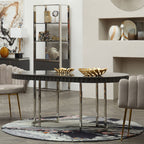 Round Hand-Tufted Abstract Rug