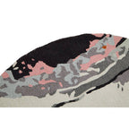 Round Hand-Tufted Abstract Rug
