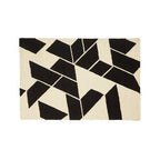 Small Black and White Geometric Rug