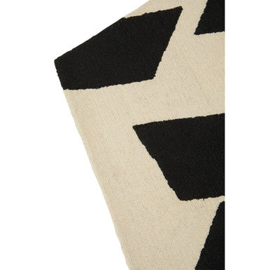 Small Black and White Geometric Rug
