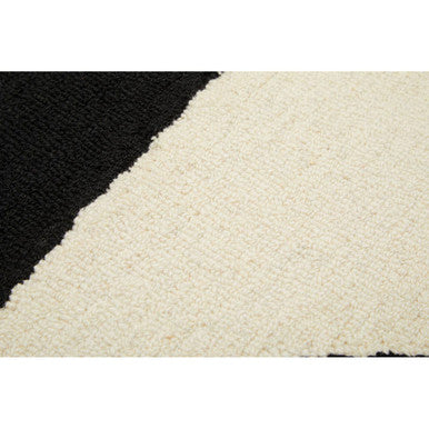 Small Black and White Geometric Rug